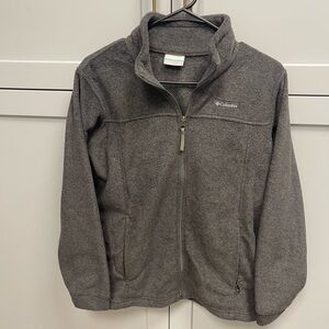 Columbia Full Zip Fleece Jacket – Grey – Youth Large